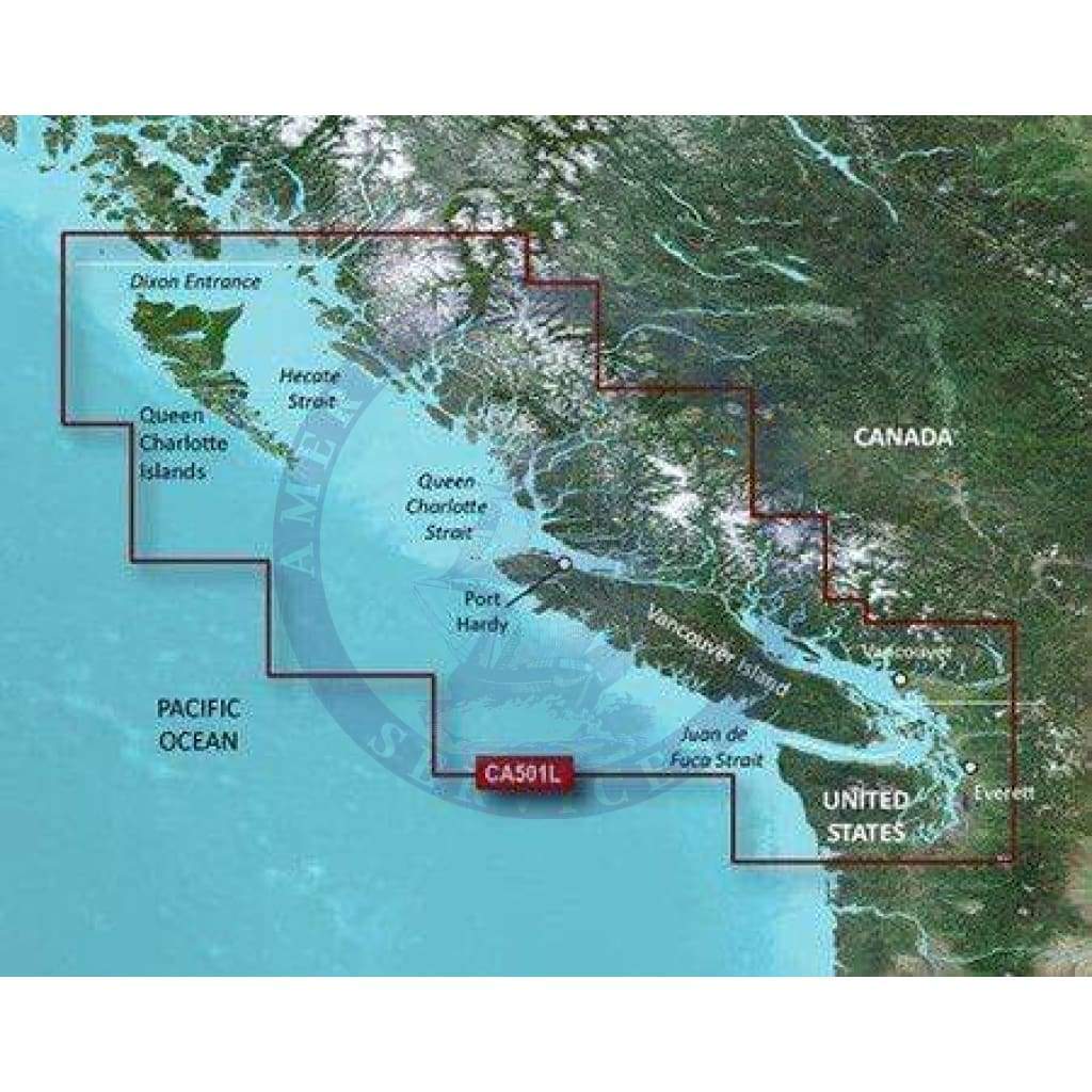 Bluechart G2 Vision microSD™/SD™ card: VCA501L-Puget Sound-Dixon Entrance