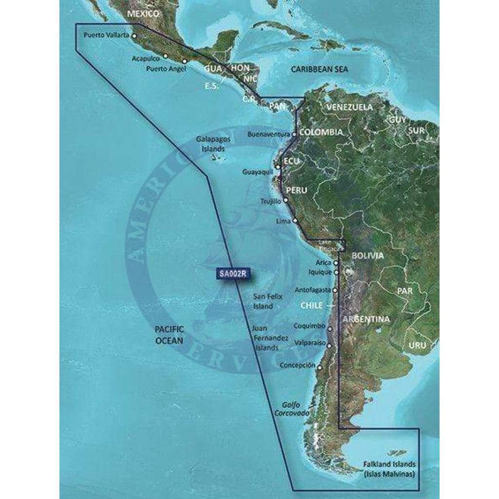 BlueChart G3 Vision for South America Coast - Amnautical