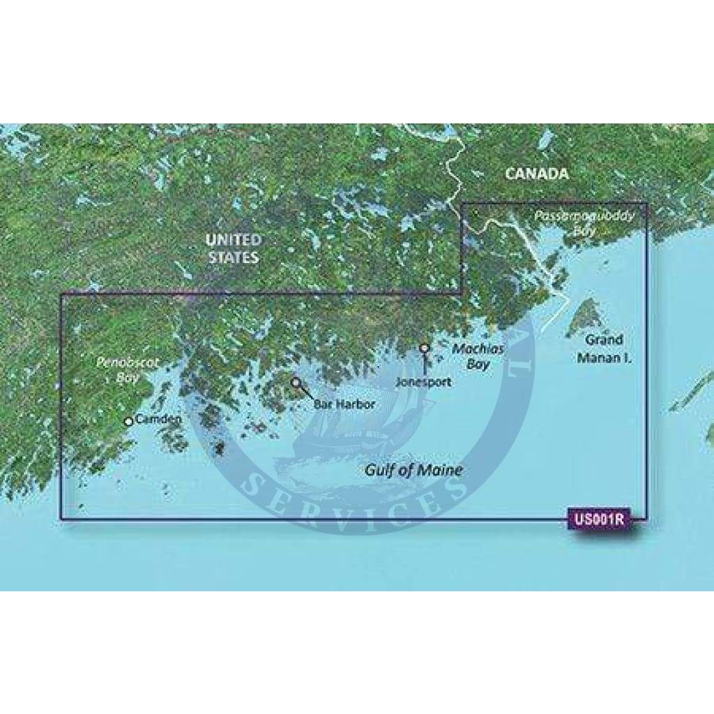 Bluechart G2 Vision microSD™/SD™ card: VUS001R-North Maine