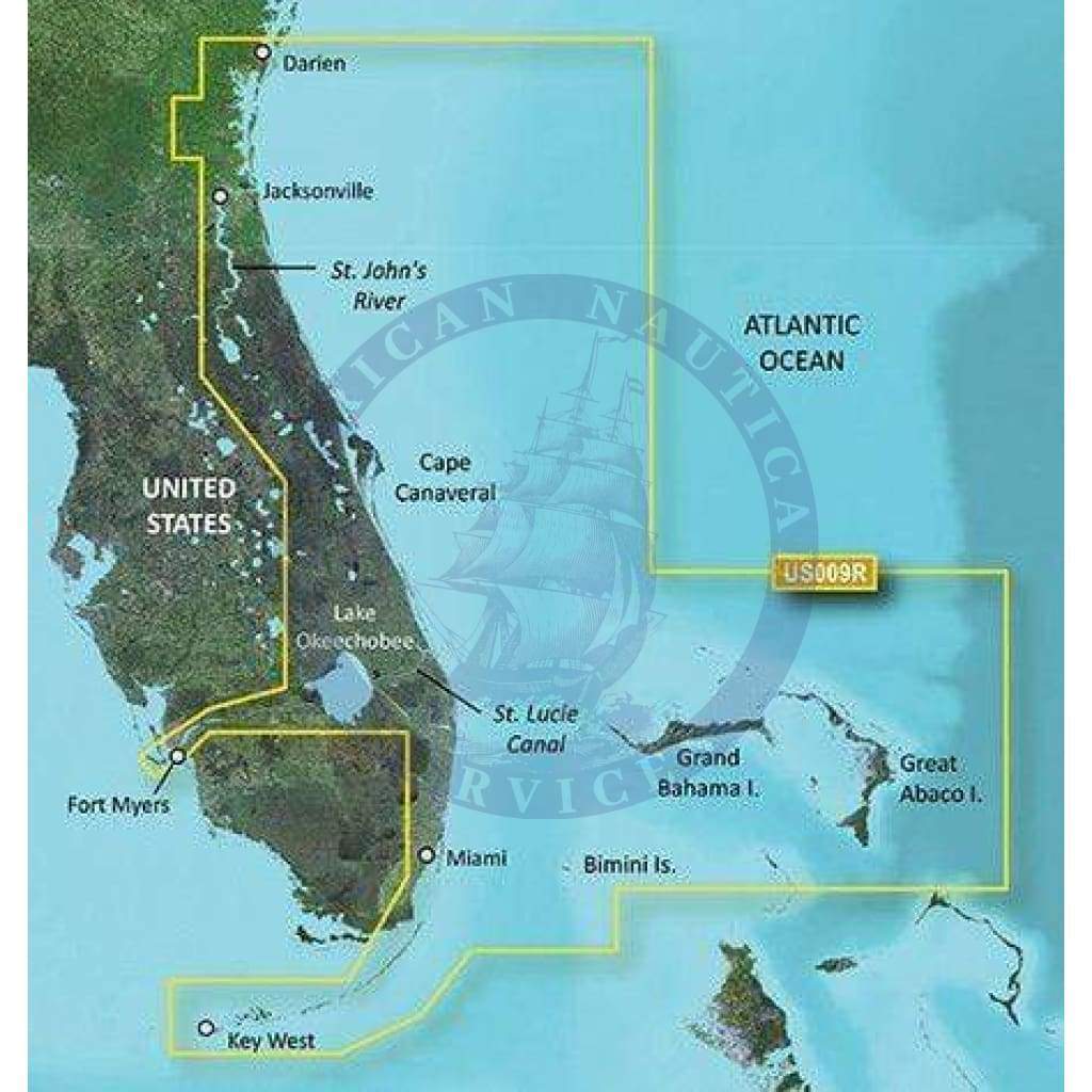 Bluechart G2 Vision microSD™/SD™ card: VUS009R-Jacksonville to Key West