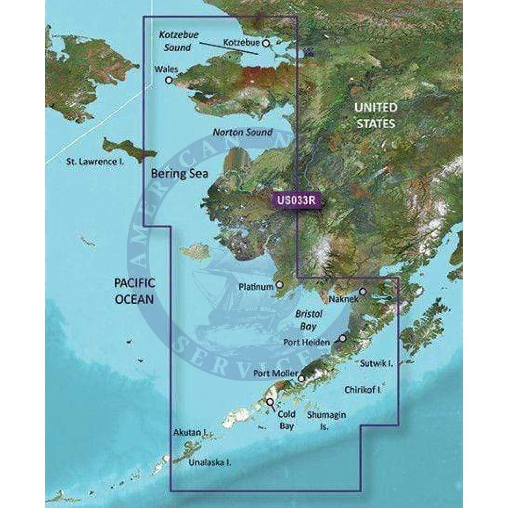 Bluechart G2 Vision microSD™/SD™ card: VUS033R-Bristol Bay-Kotzebue Snd.