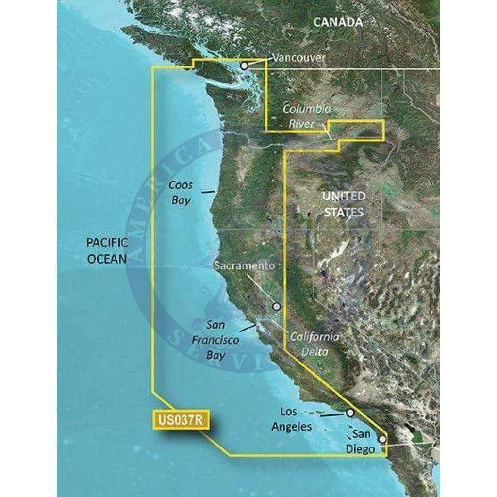 Bluechart G2 Vision microSD™/SD™ card: VUS037R - Vancouver to San Diego