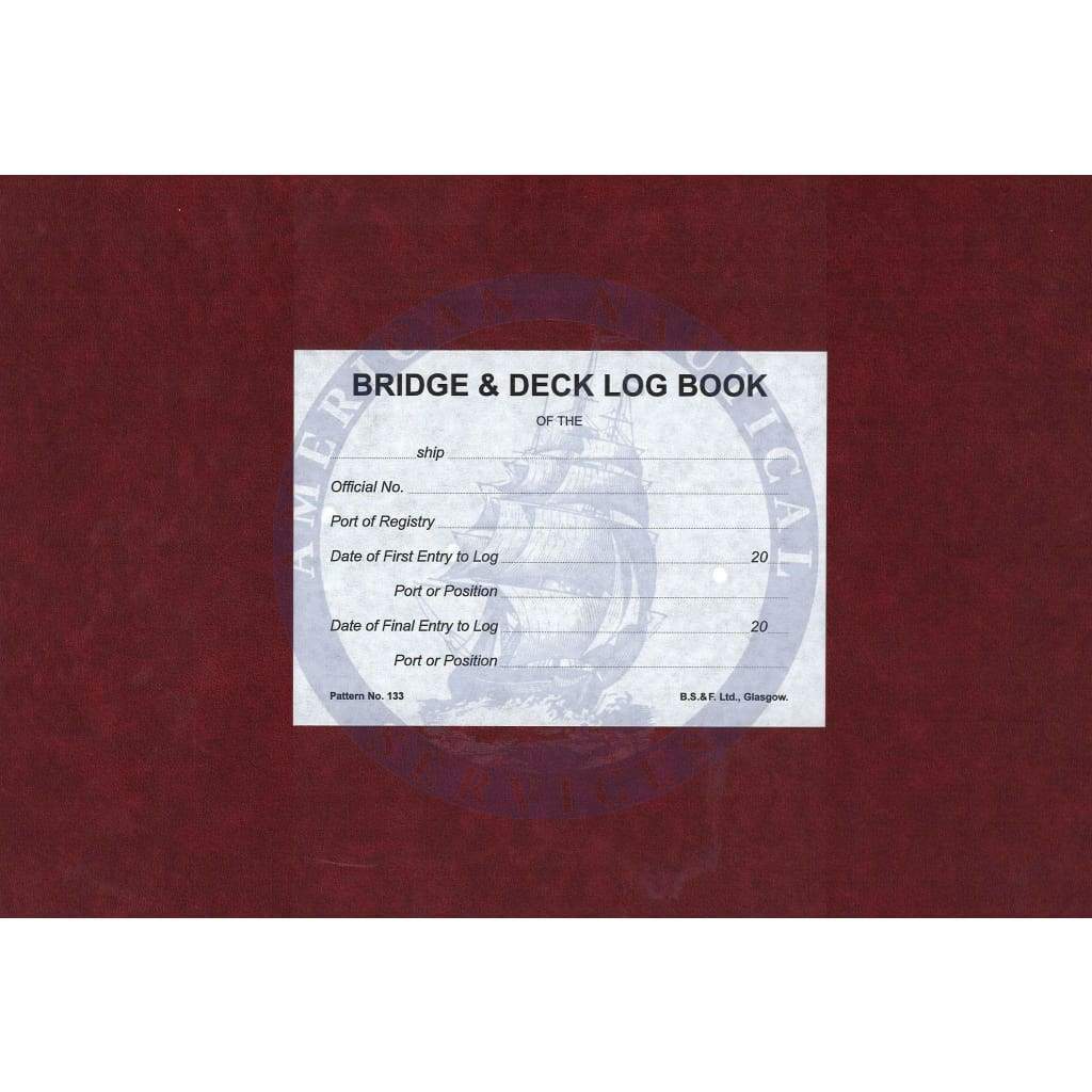Bridge & Deck Log Book (No. 133) (3-Months)