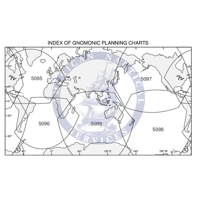 British Admiralty Gnomonic Chart 5096: Great Circle Sailing Southern Atlantic and Southern Oceans