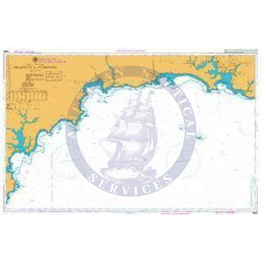 British Admiralty Instructional Chart 5050: Falmouth to Plymouth