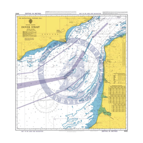 British Admiralty Instructional Chart 5052: Dover Strait