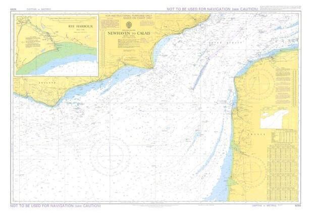 British Admiralty Instructional Chart 5055: English Channel Newhaven to Calais