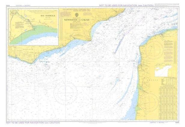 British Admiralty Instructional Chart 5055: English Channel Newhaven to Calais