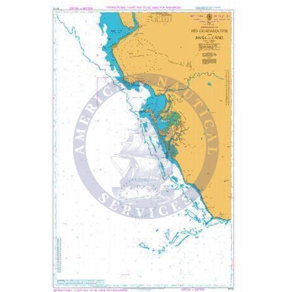 British Admiralty Instructional Chart 5114: Approaches to Rio Guadalquivier and Bahia de Cadiz