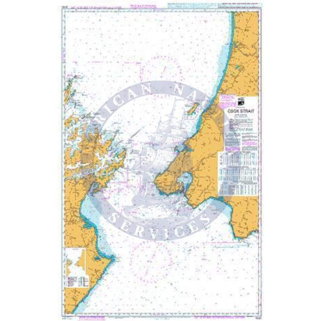 Cook Strait Width British Admiralty Instructional Chart 5140: Cook Strait Map - Amnautical