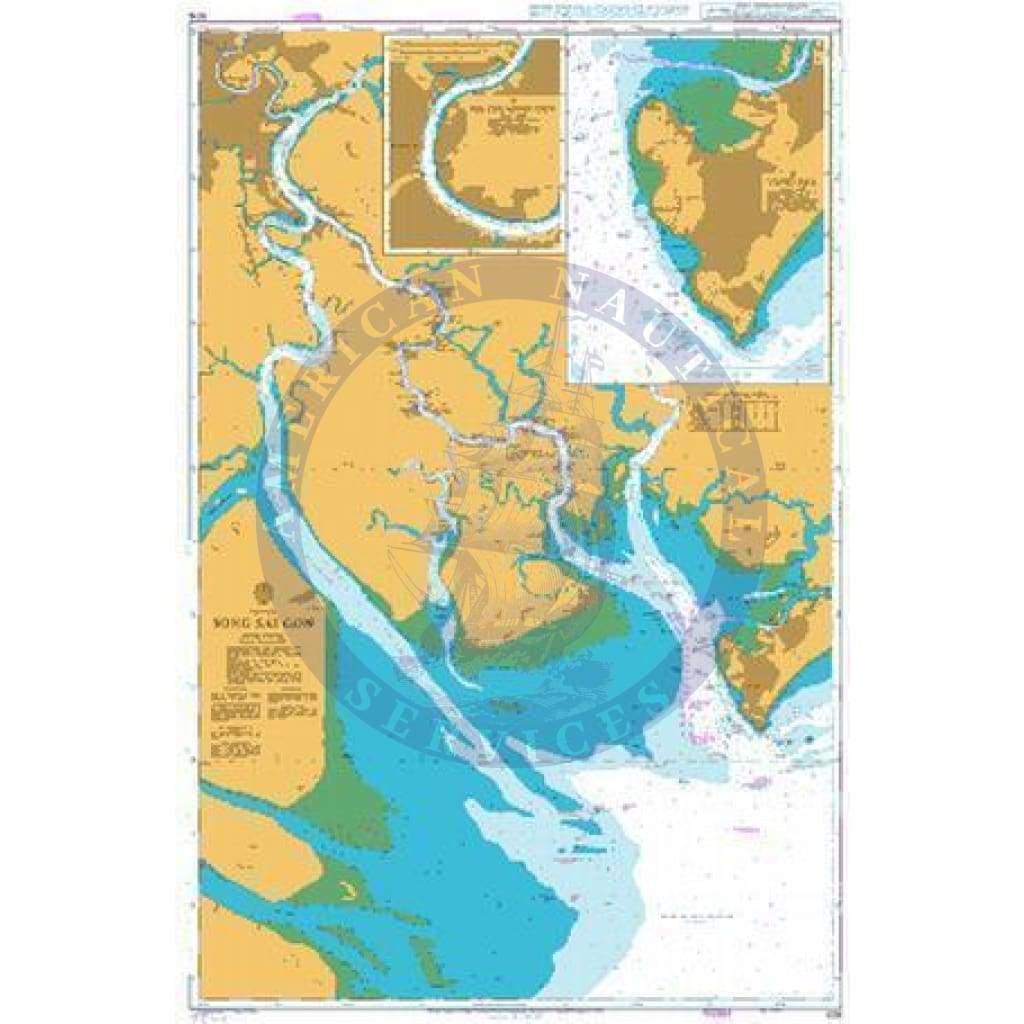 British Admiralty Nautical Chart 1016: Song Sai Gon