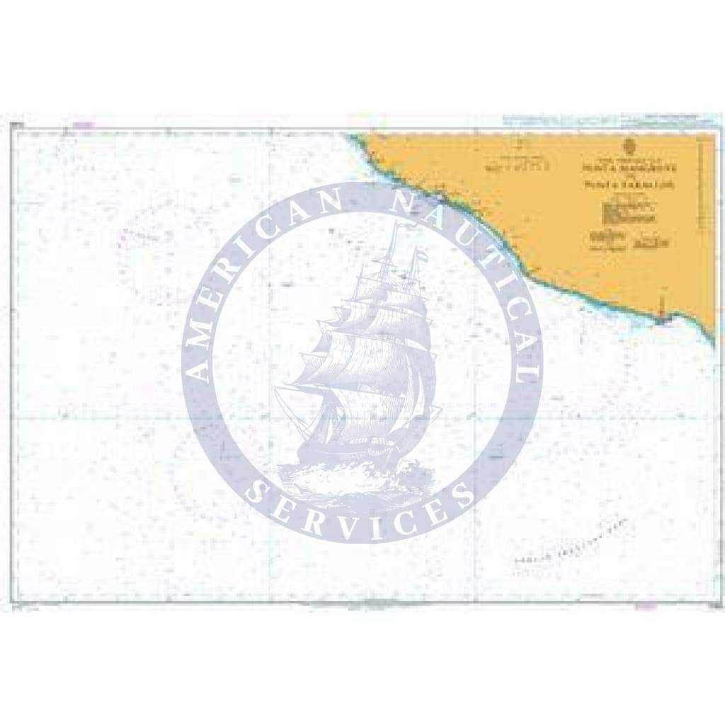 British Admiralty Nautical Chart 1026: Punta Mangrove to Punta Farallon