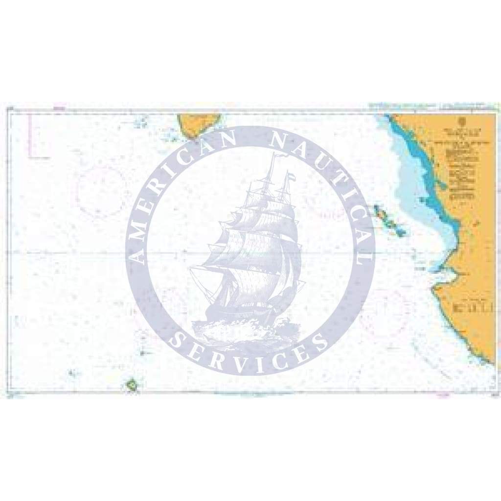 British Admiralty Nautical Chart 1027: Approaches to Golfo De California