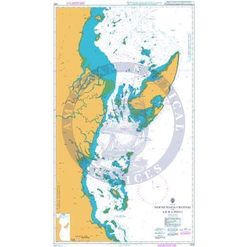 British Admiralty Nautical Chart 1032: North Mafia Channel to Kilwa Point