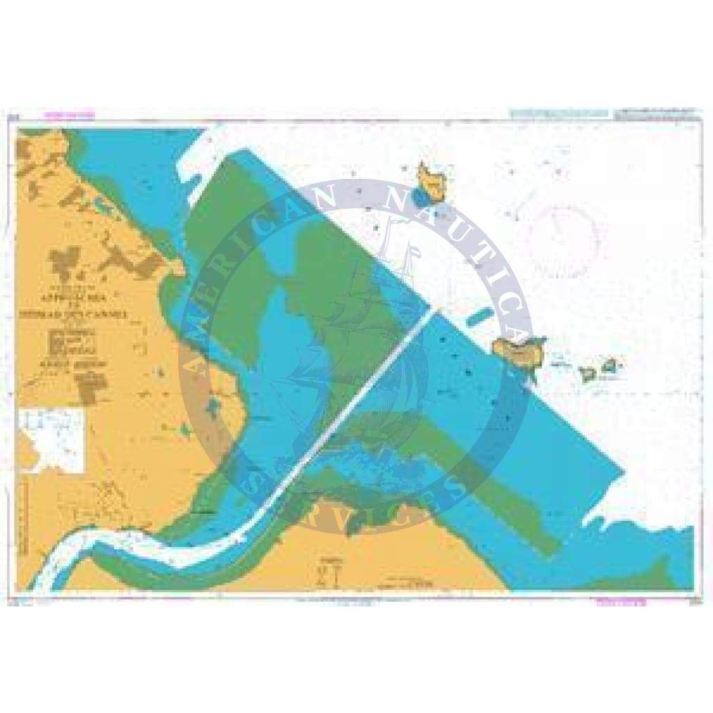 British Admiralty Nautical Chart 1033: Approaches to Degrad des Cannes