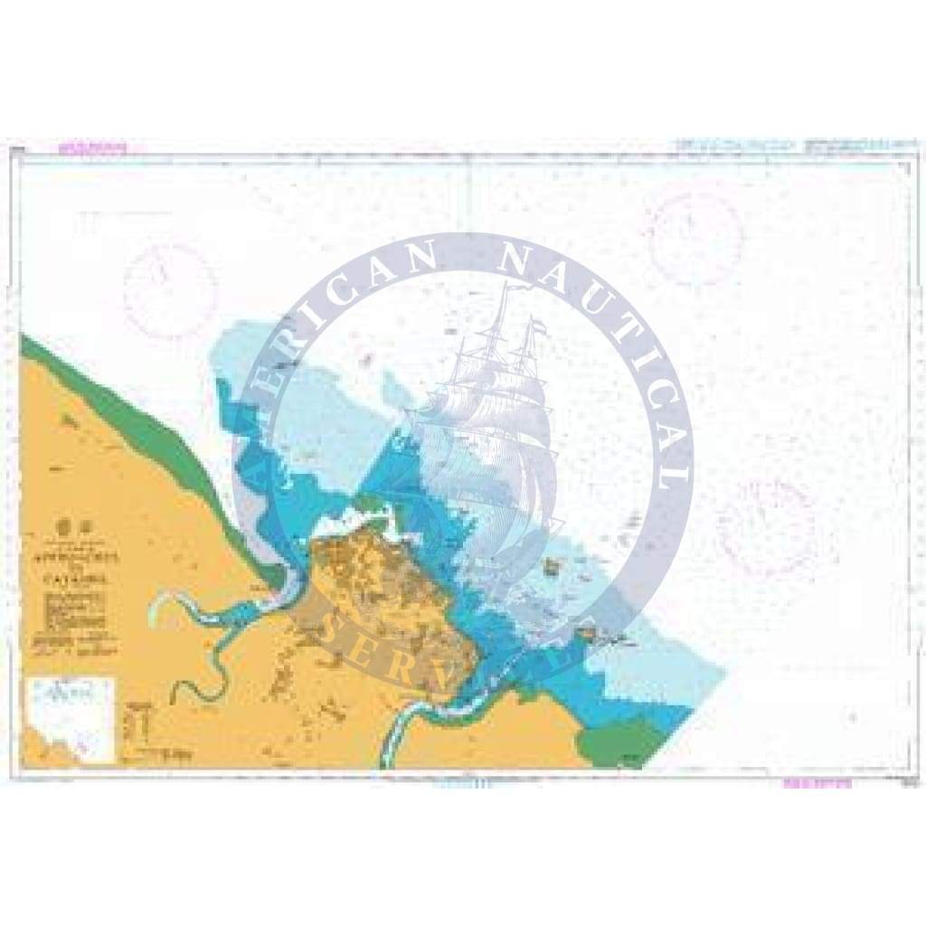 British Admiralty Nautical Chart 1034: Approaches to Cayenne