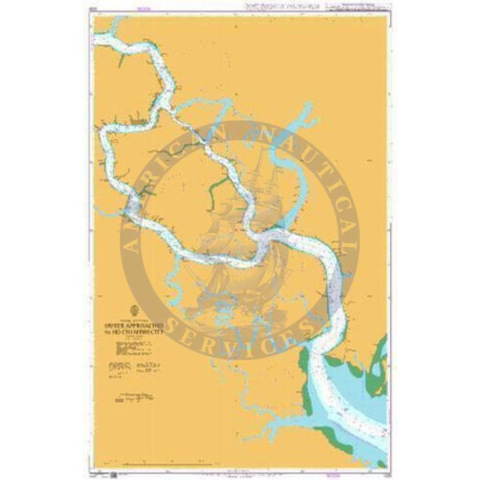 British Admiralty Nautical Chart 1039: Outer Approaches to Ho Chi Minh City