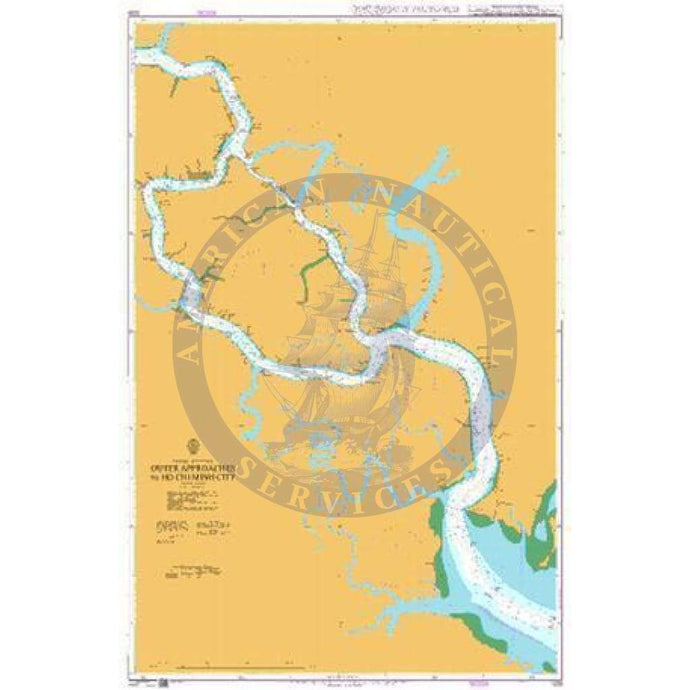 British Admiralty Nautical Chart 1039: Outer Approaches to Ho Chi Minh City