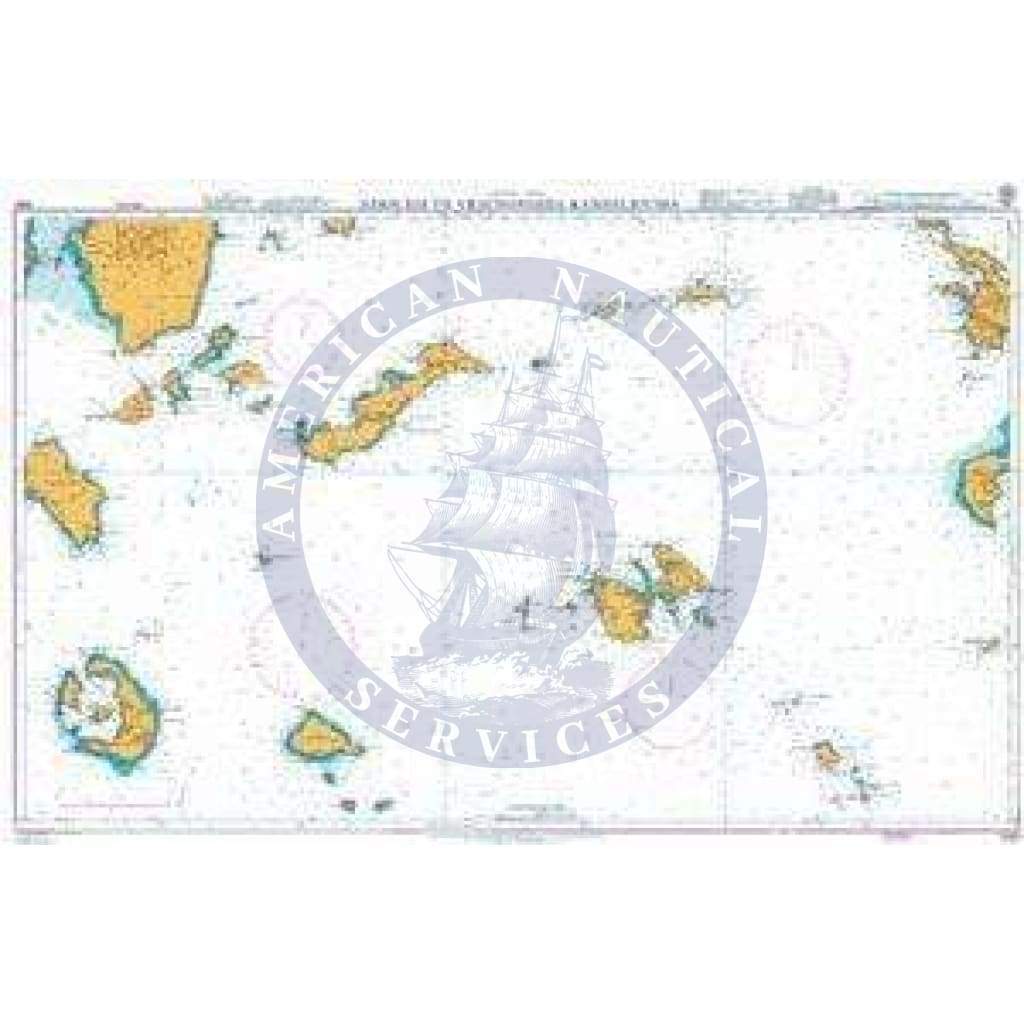 British Admiralty Nautical Chart 1040: Nisos Ios to Vrachonisida Kandelioussa