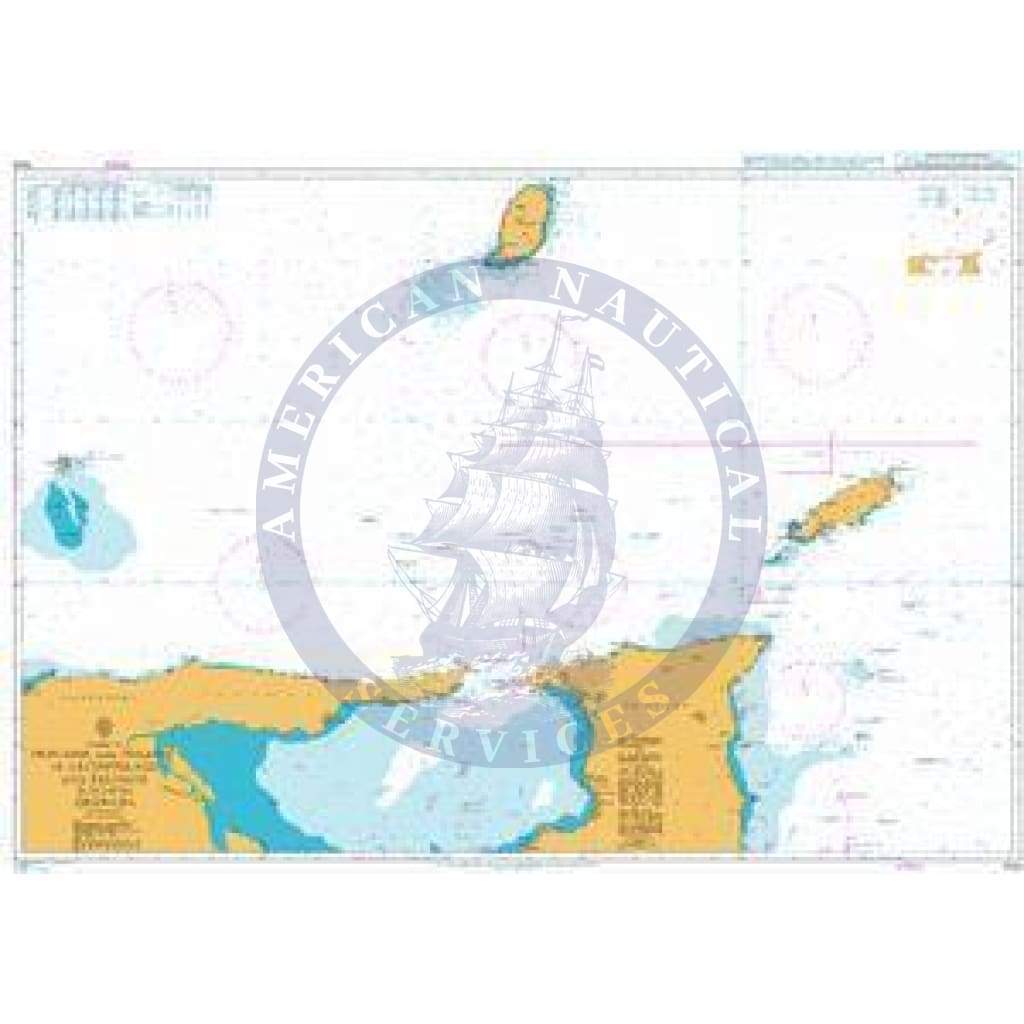 British Admiralty Nautical Chart 1044: Trinidad and Tobago to Archipielago Los Testigos including Grenada