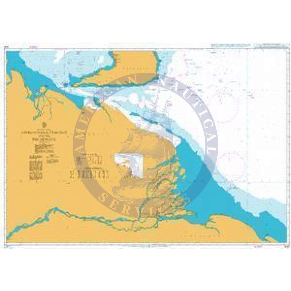 British Admiralty Nautical Chart 1045: Approaches to Trinidad and the Rio Orinoco