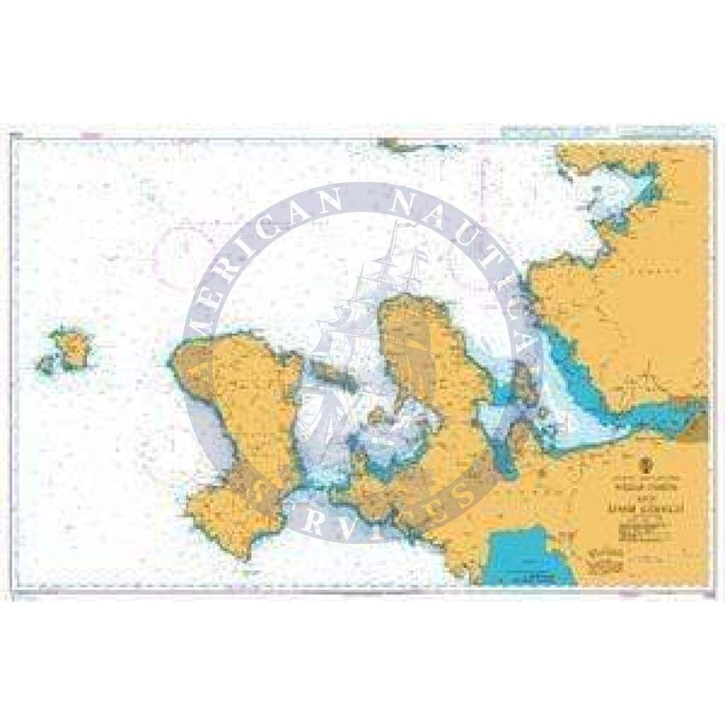 British Admiralty Nautical Chart 1058: Aegean Sea – Greece and Turkey, Nísos Chíos and Izmir Körfezi