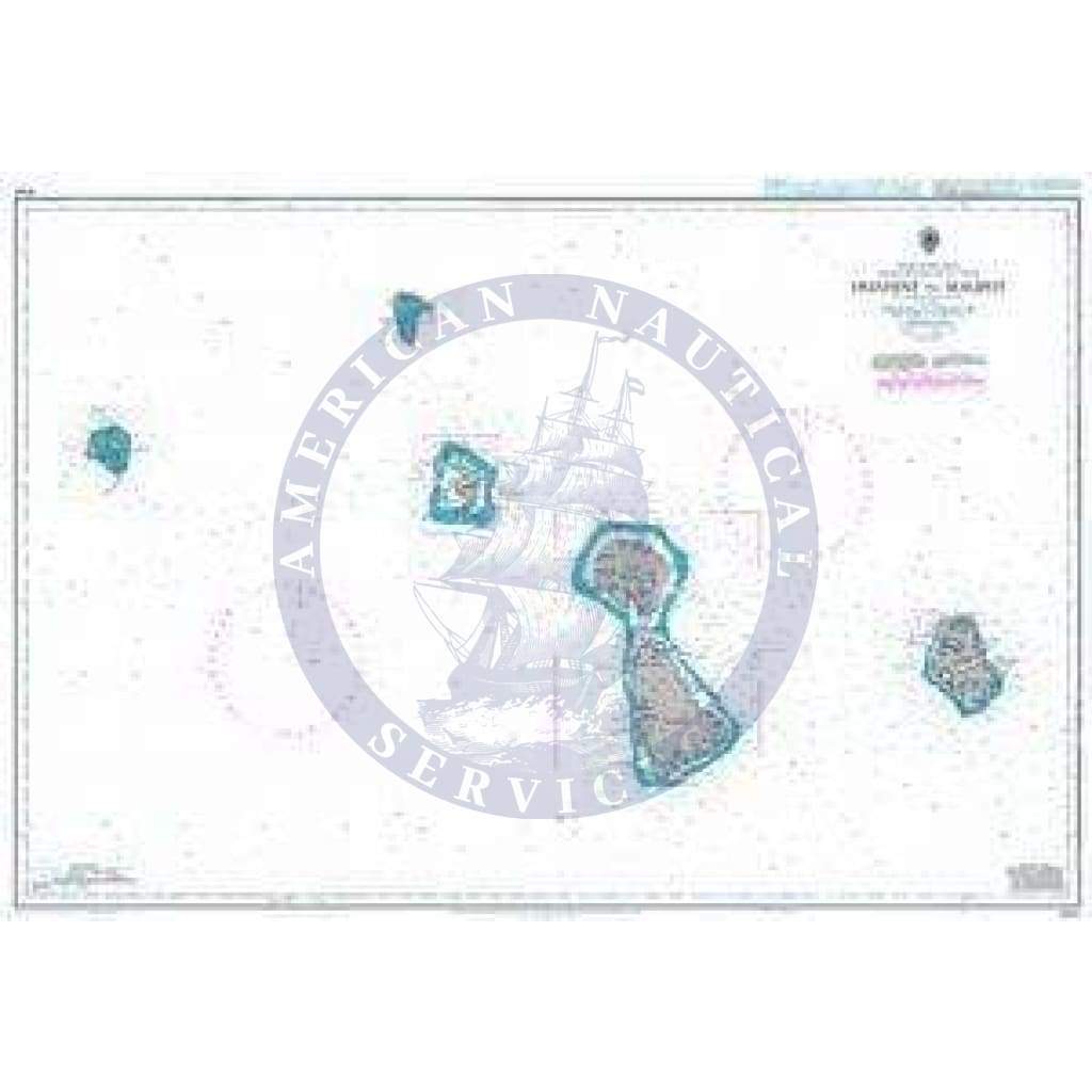 British Admiralty Nautical Chart 1060: Huahine to Maupiti