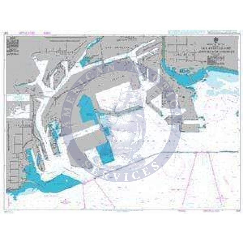 British Admiralty Nautical Chart 1081: United States - West Coast, California, Los Angeles and Long Beach Harbors