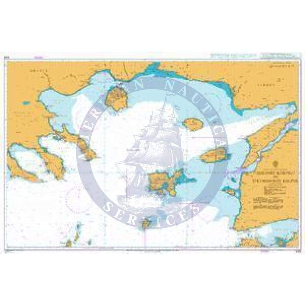 British Admiralty Nautical Chart 1086: Aegean Sea – Greece and Turkey, Edremit Körfezi to Strymonikós Kólpos
