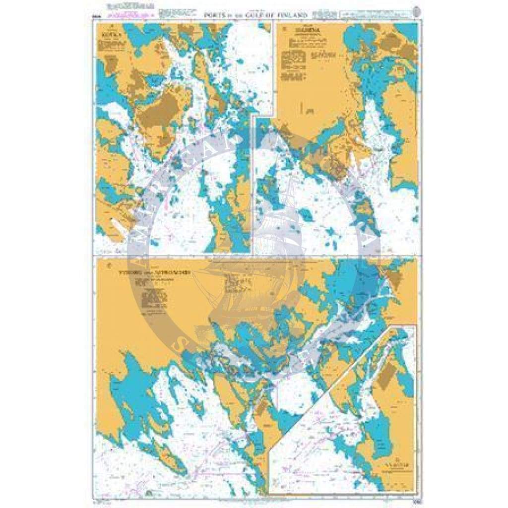 British Admiralty Nautical Chart  1090: Baltic Sea, Ports in the Gulf of Finland