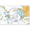 British Admiralty Nautical Chart 1095: Aegean Sea - Greece and Turkey, Stenó Kafiréa to Rhodes Channel