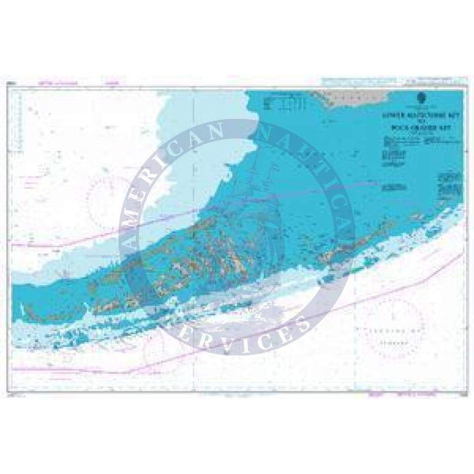 British Admiralty Nautical Chart 1098: Lower Matecumbe Key to Boca Grande Key