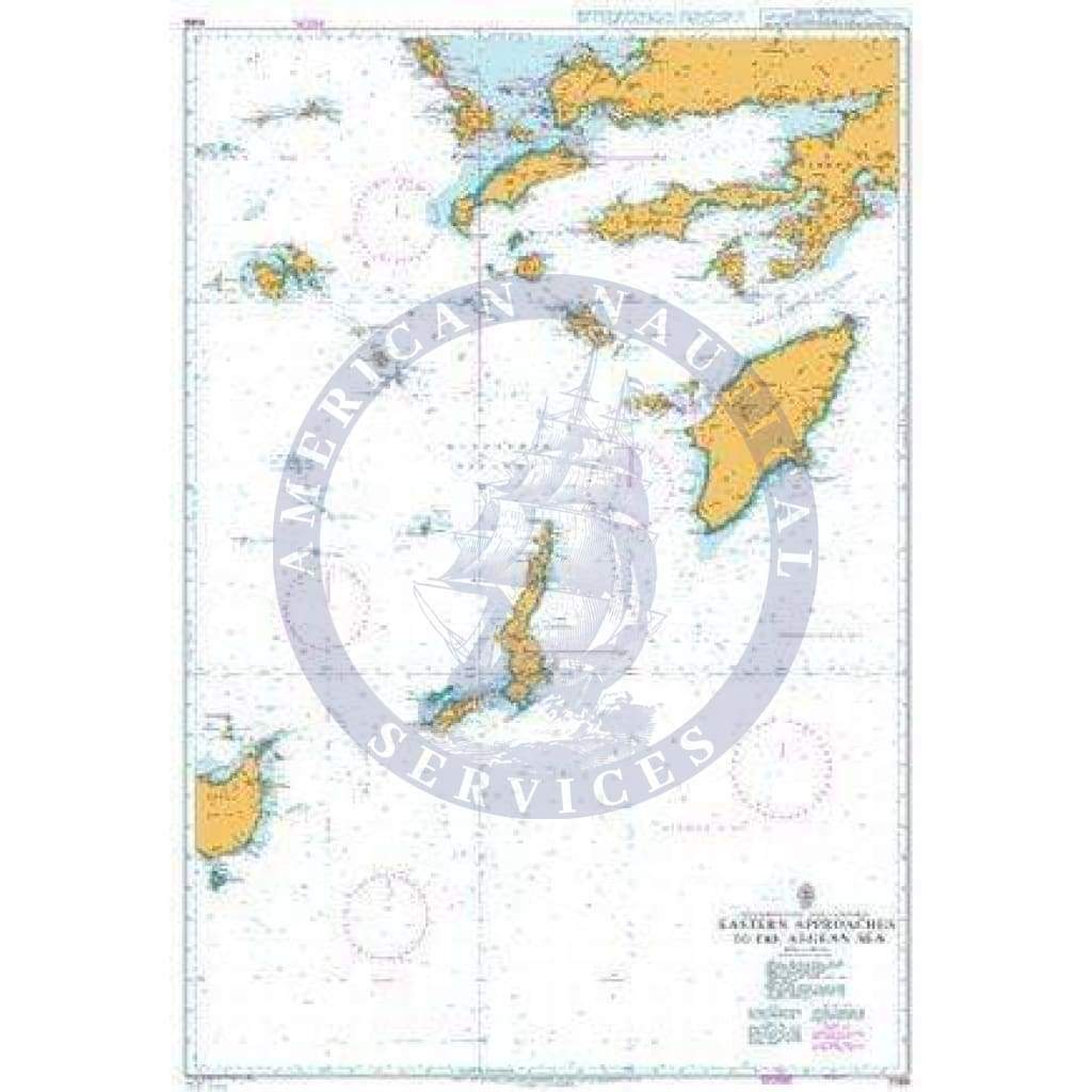 British Admiralty Nautical Chart 1099: Mediterranean Sea - Greece and Turkey, Eastern Approaches to the Aegean Sea
