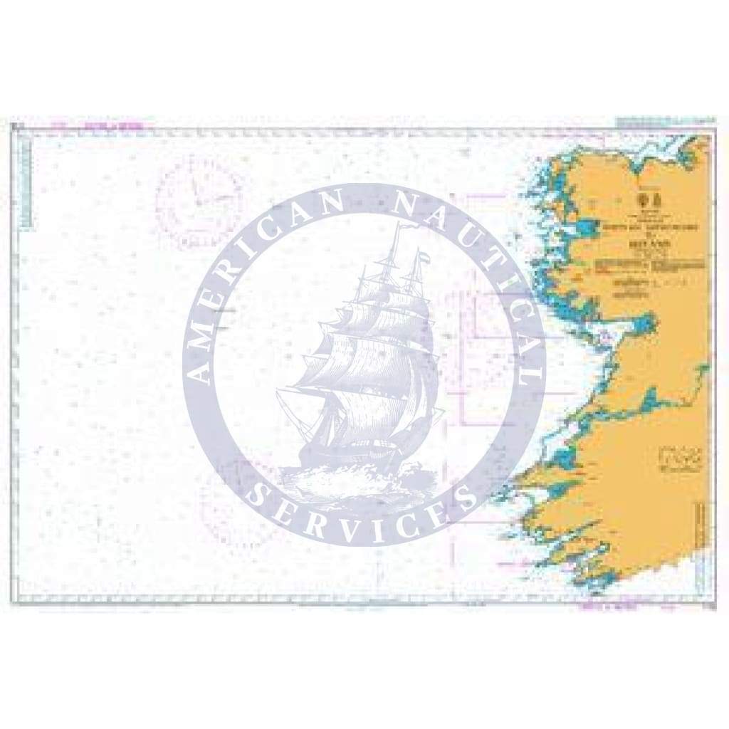 British Admiralty Nautical Chart 1125: Western Approaches to Ireland