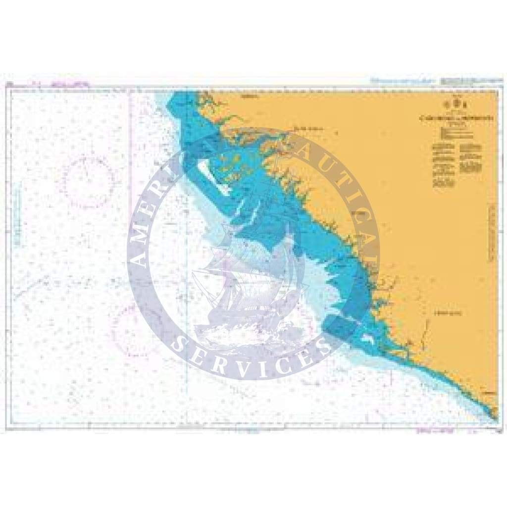 British Admiralty Nautical Chart 1147: Cabo Roxo to Monrovia
