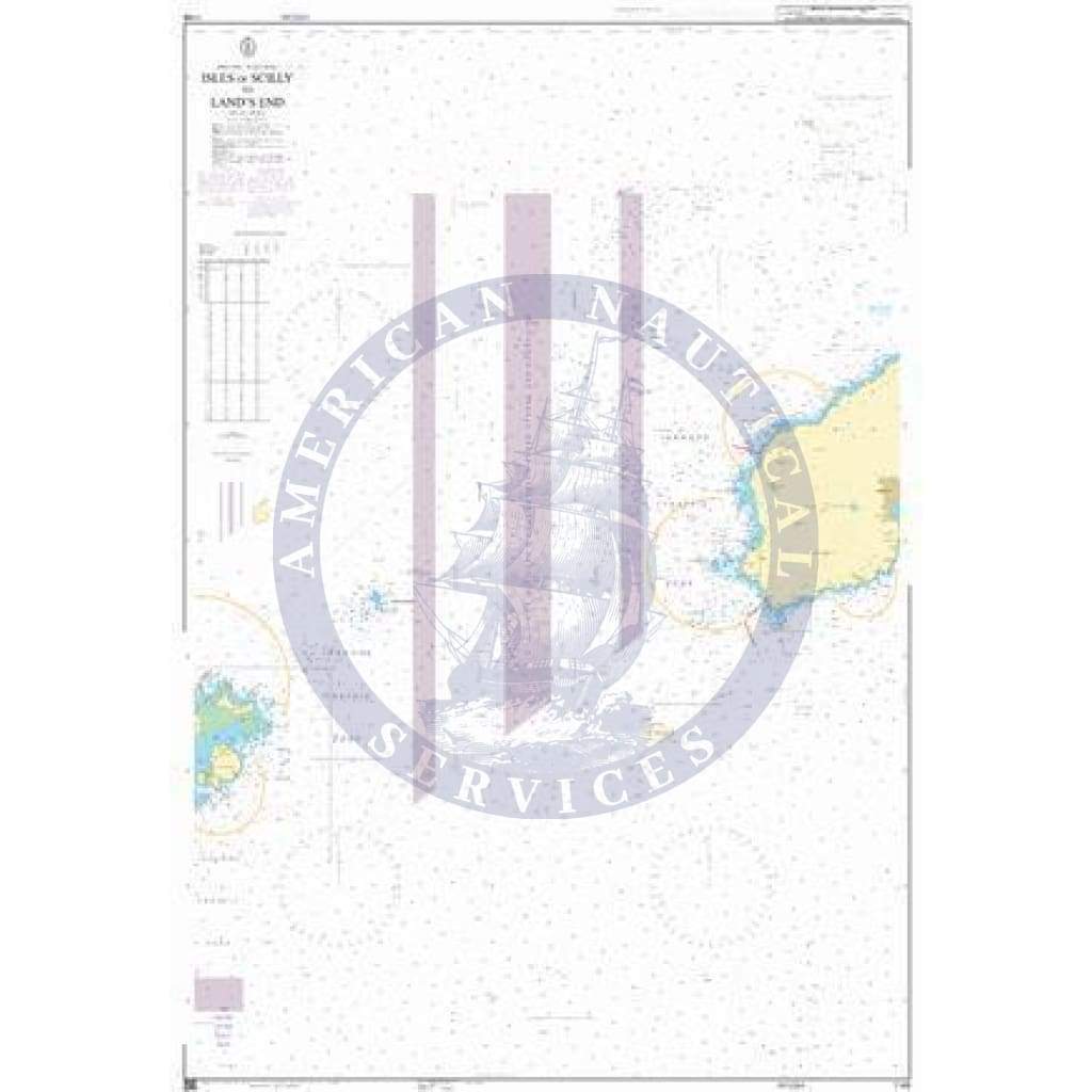 British Admiralty Nautical Chart 1148: England - West Coast, Isles of Scilly to Land's End
