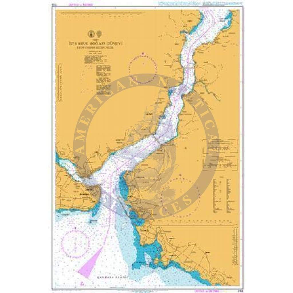 British Admiralty Nautical Chart 1159: Turkey, Istanbul Bogazi Güneyi (Southern Bosporus)