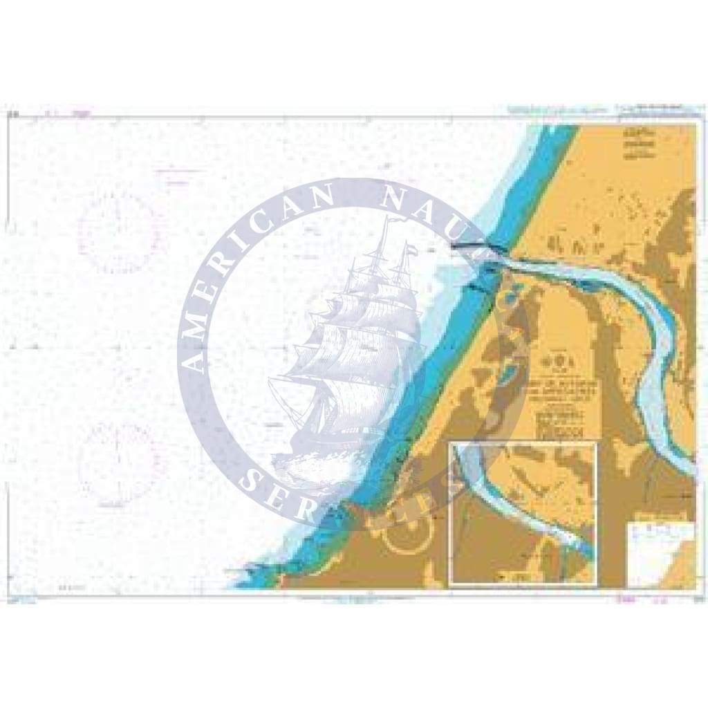 British Admiralty Nautical Chart 1175: Port de Bayonne and Approaches