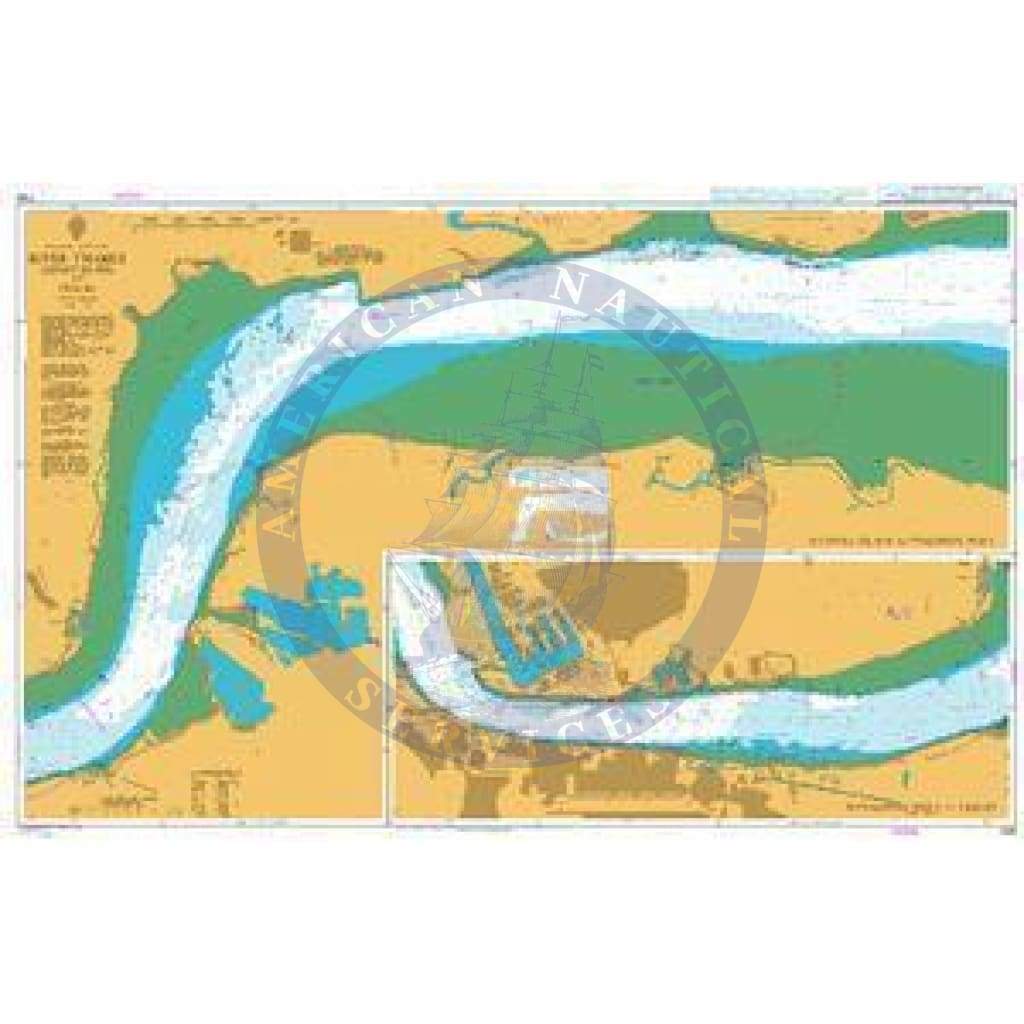 British Admiralty Nautical Chart 1186: England – East Coast, River Thames, Canvey Island to Tilbury