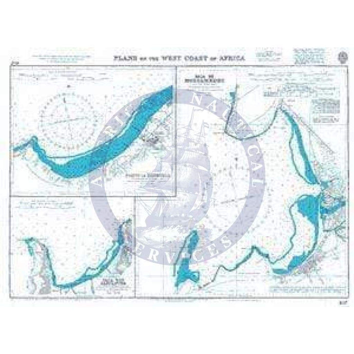 British Admiralty Nautical Chart  1197: Plans on the West Coast of Africa