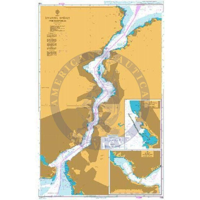 British Admiralty Nautical Chart 1198: Turkey, Istanbul Bogazi (The Bosporus)
