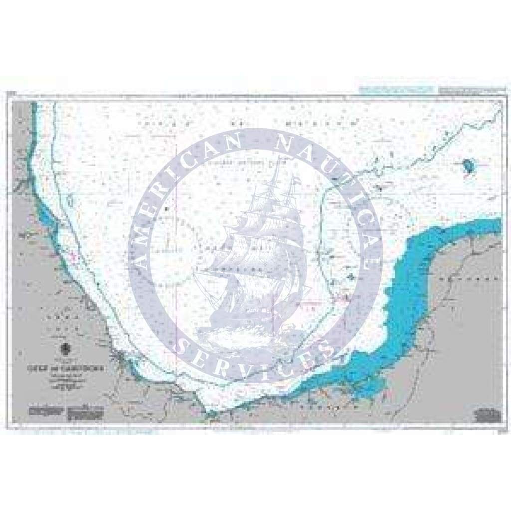 British Admiralty Nautical Chart 1225: Gulf of Campeche