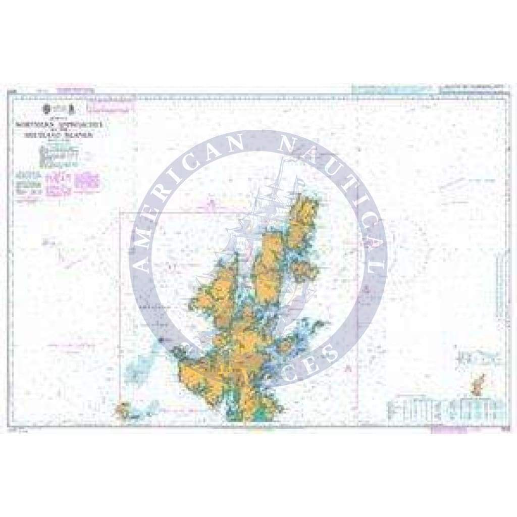 British Admiralty Nautical Chart 1233: British Isles, Northern Approaches to the Shetland Islands