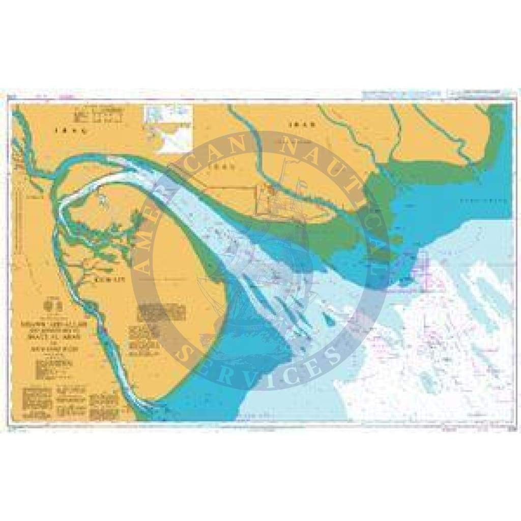 British Admiralty Nautical Chart 1235: Khawr `Abd Allah and Approaches to Shatt al `Arab or Arvand Rud