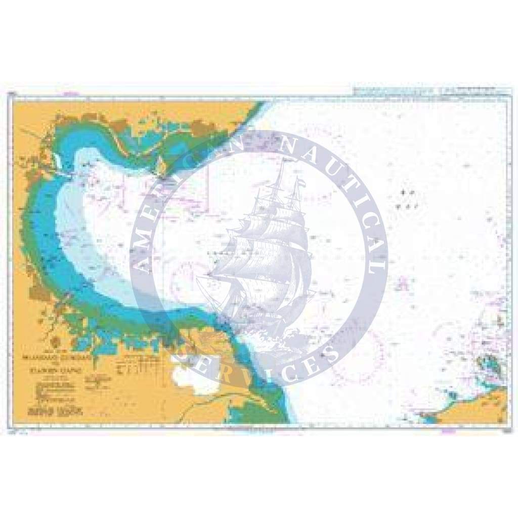 British Admiralty Nautical Chart 1250: China – Bo Hai, Miaodao Qundao to Tianjin Gang