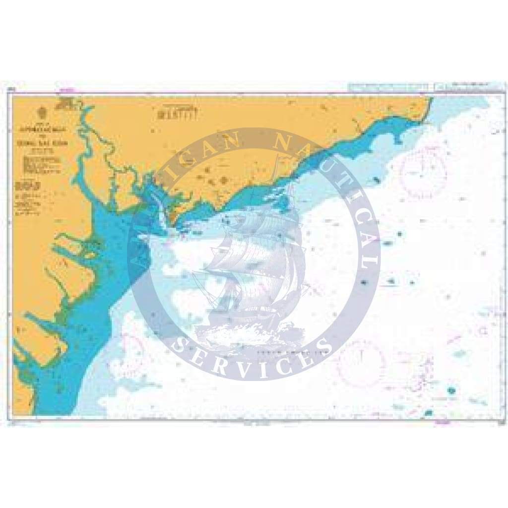 British Admiralty Nautical Chart 1261: Approaches to Song Sai Gon
