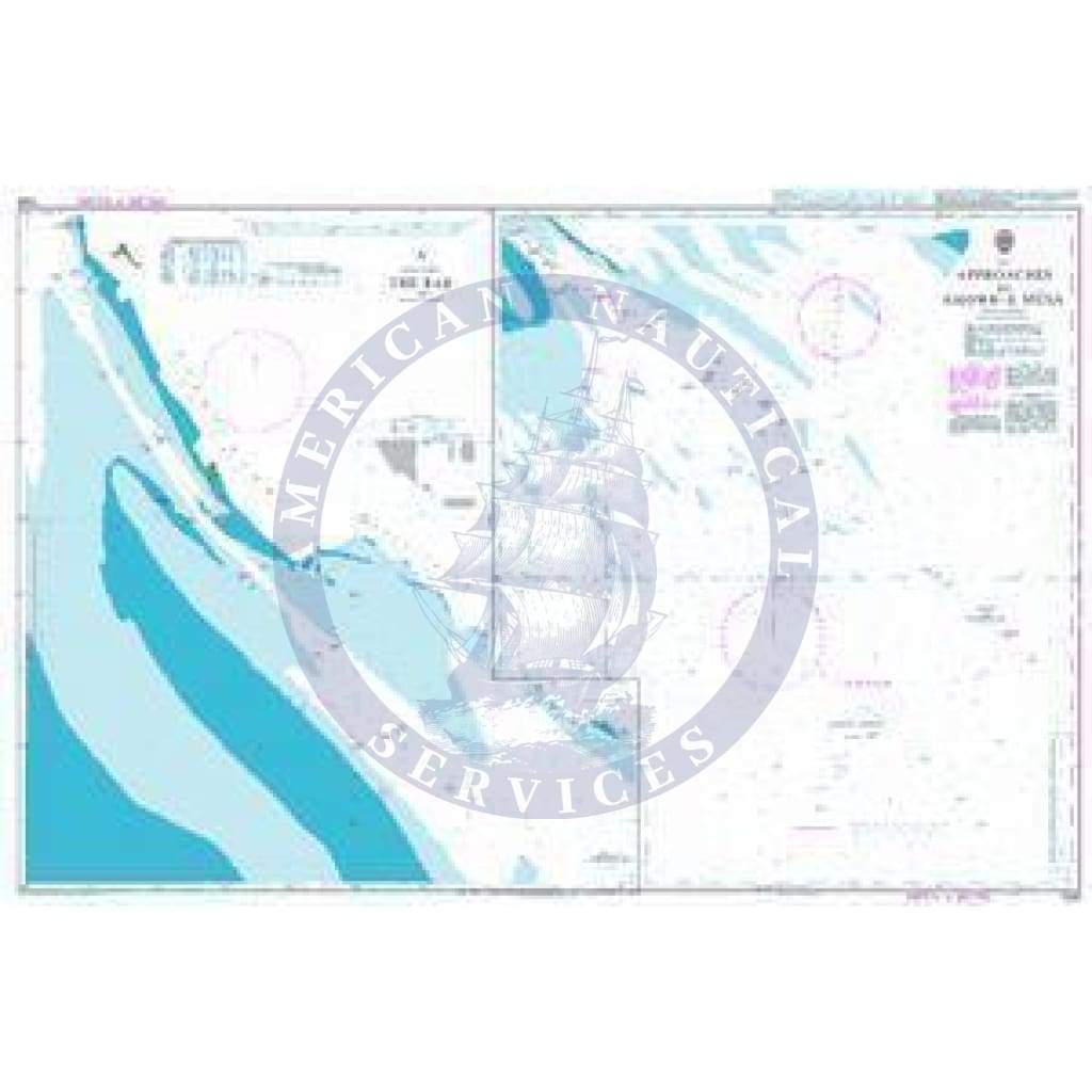 British Admiralty Nautical Chart 1268: Approaches to Khowr-e Musa