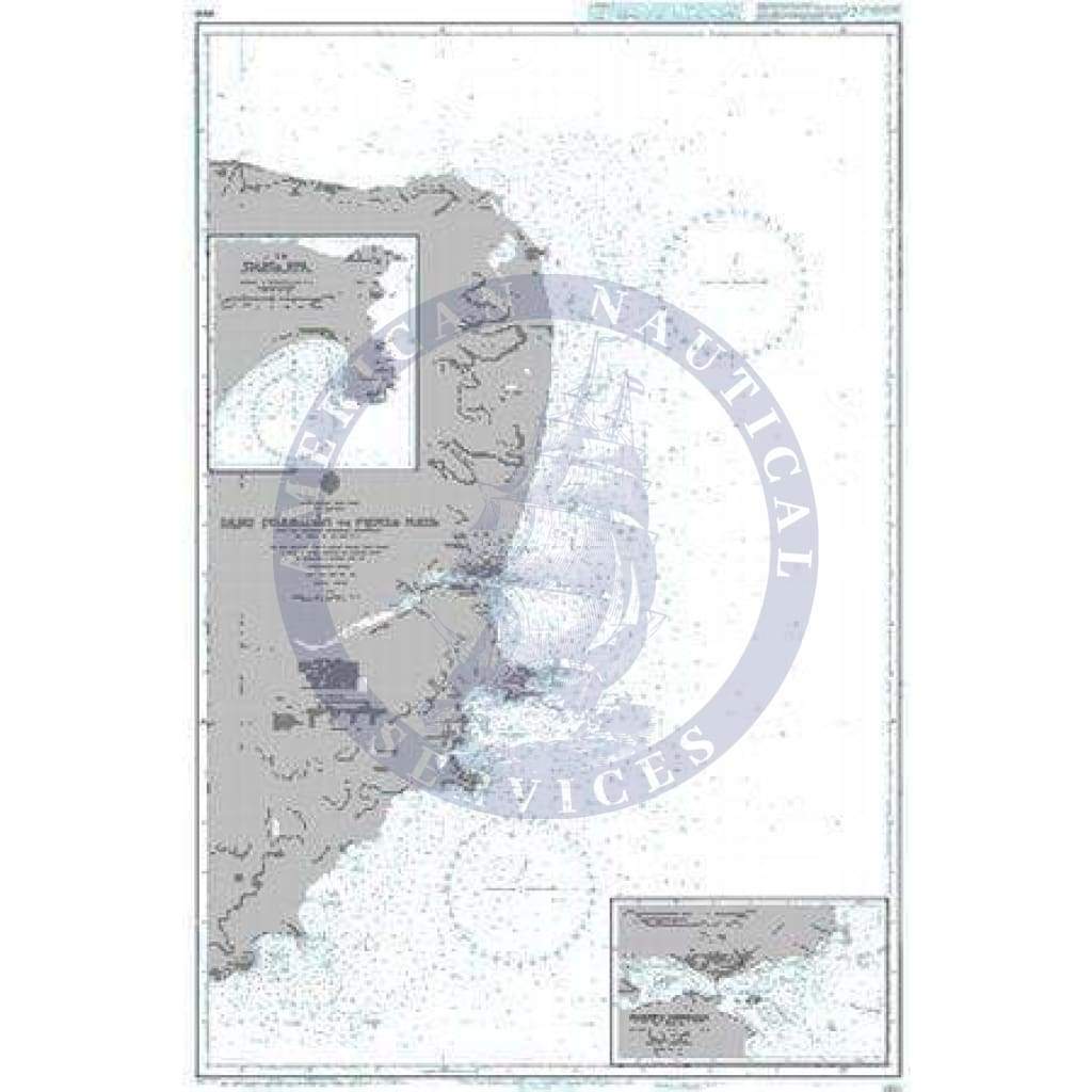 British Admiralty Nautical Chart 1302: Cabo Guardian to Punta Nava (Replaced by Chart 3334)