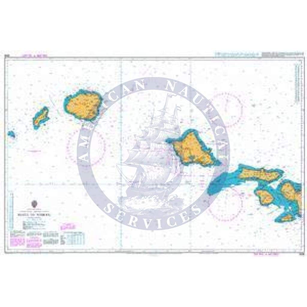 British Admiralty Nautical Chart 1308: Maui to Niihau