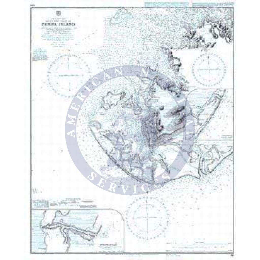 British Admiralty Nautical Chart 1310: South West Coast of Pemba Island